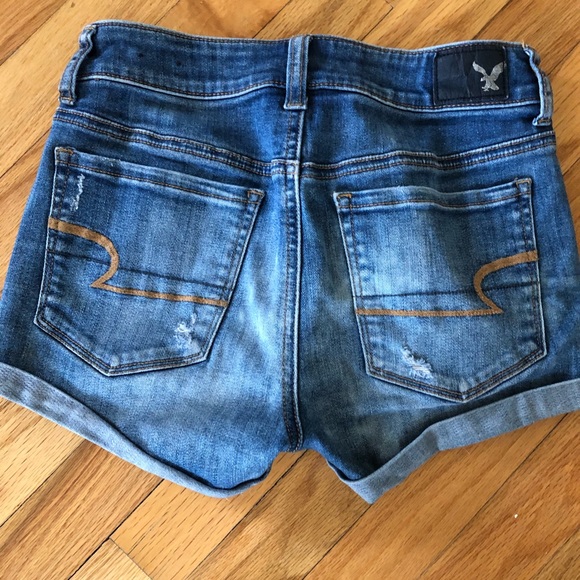 American Eagle Denim Distressed Jean Shorts - Picture 2 of 7